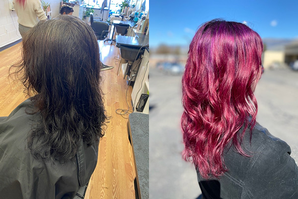 Girl going from Brunette to Red