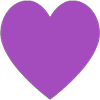 Purple heart emoji